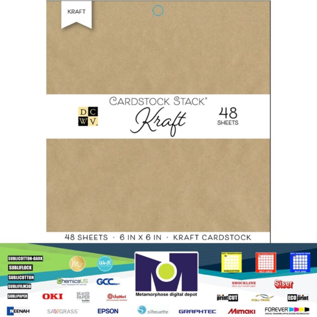 DCWV®️ MAT STACK - DCWV - 6 X 6 - KRAFT (48 SHEETS) PS-005-00567
